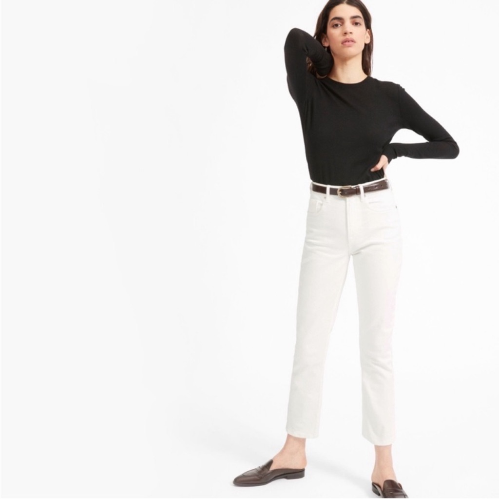 Everlane The Cheeky Jean In White Size: 34, Nwt